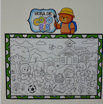 Painel para Colorir Volta às Aulas
