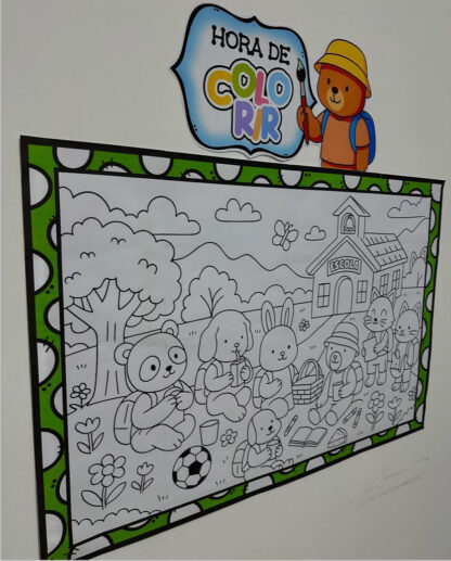 Painel para Colorir Volta às Aulas - Imagem 2