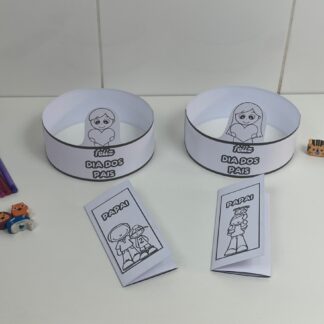 Lapbook e viseira dia dos pais