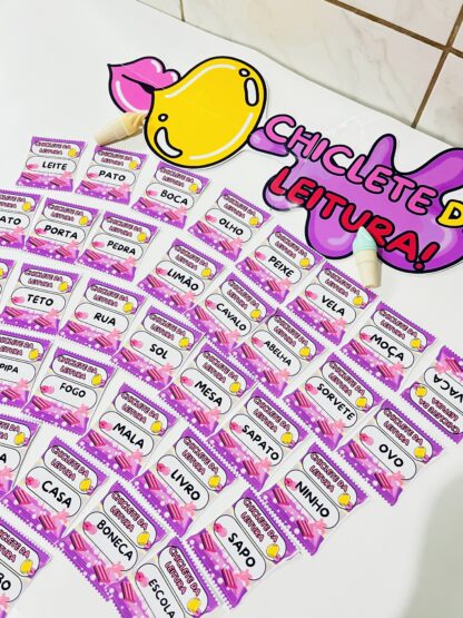 Chiclete da Leitura: Fichas de Leitura de Palavras – Alfabetização com Sabor de Diversão! - Imagem 6