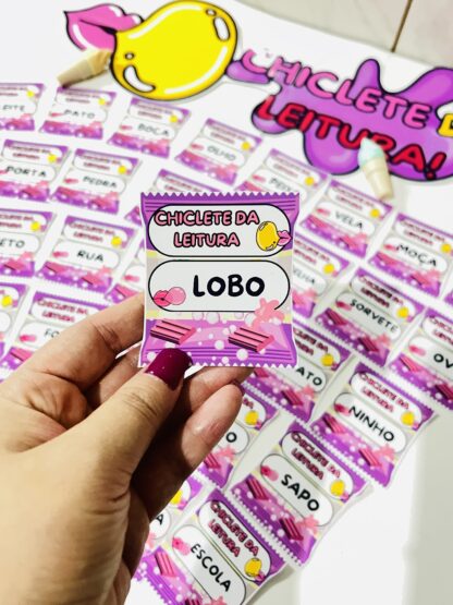Chiclete da Leitura: Fichas de Leitura de Palavras – Alfabetização com Sabor de Diversão!