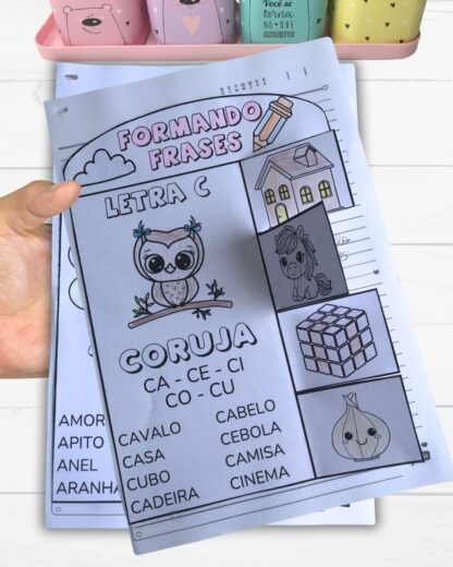 Apostila de Frases Interativas Sílabas Simples de A a Z - Imagem 9