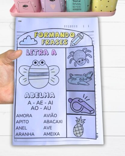 Apostila de Frases Interativas Sílabas Simples de A a Z - Imagem 7