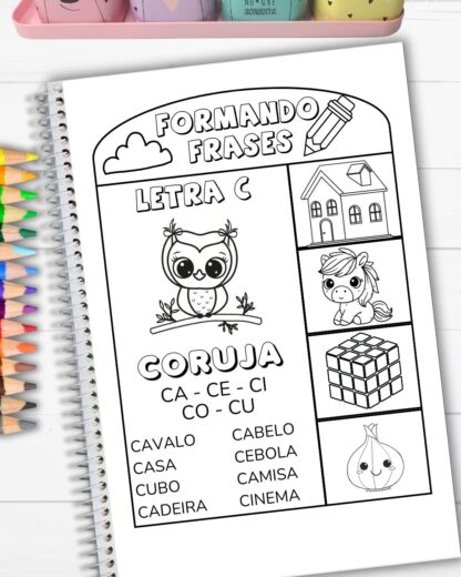 Apostila de Frases Interativas Sílabas Simples de A a Z - Imagem 6