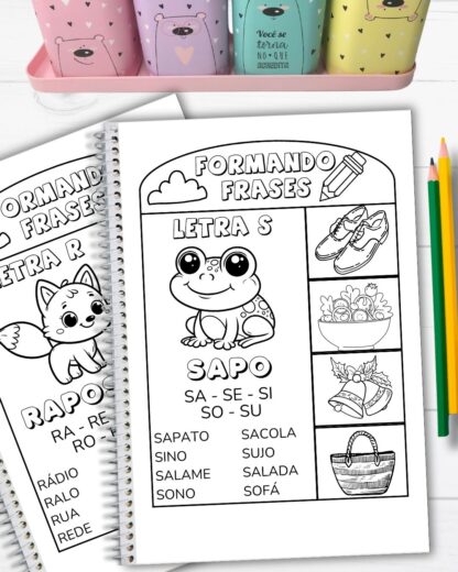 Apostila de Frases Interativas Sílabas Simples de A a Z - Imagem 2