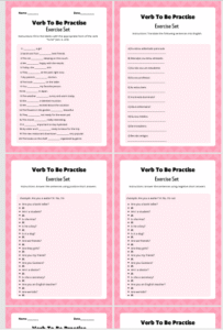 Verbo To Be exercícios