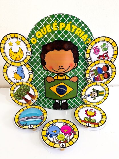 Luva com o poema "O que é Pátria" para trabalhar o tema "Independência do Brasil" com crianças da Educação Infantil. 🎶🇧🇷