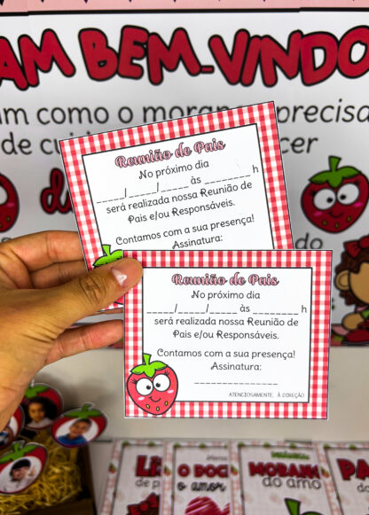 Reunião de Pais com o encanto do tema Morango do Amor - Imagem 7