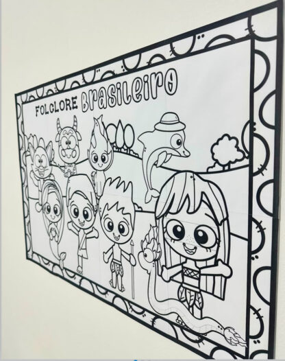 Painel Colorir Folclore - Imagem 2