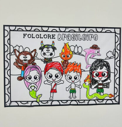 Painel Colorir Folclore - Imagem 6