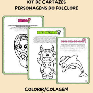 Kit de cartazes folclore brasileiro
