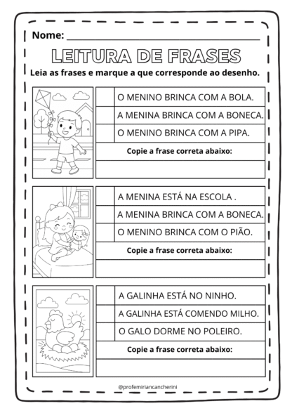 Atividades com frases - Imagem 4