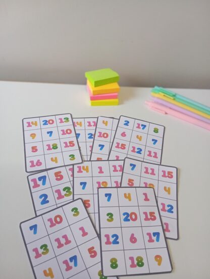 Bingo dos números de 1 a 20 - Imagem 2