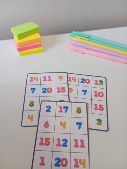 Bingo dos números de 1 a 20 - Imagem 3