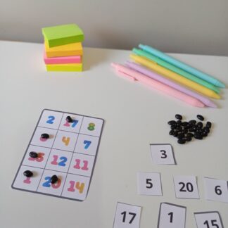 Bingo dos números de 1 a 20