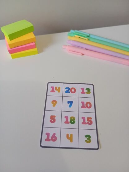 Bingo dos números de 1 a 20 - Imagem 5