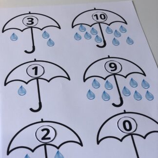 Números e Quantidades - Tema Guarda-Chuva
