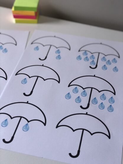 Números e Quantidades - Tema Guarda-Chuva - Imagem 4