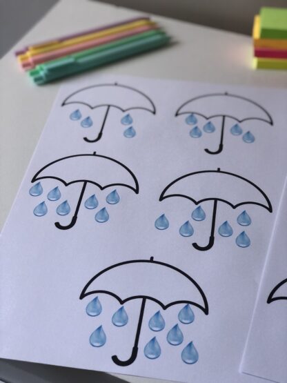 Números e Quantidades - Tema Guarda-Chuva - Imagem 5