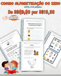 Combo Alfabetização do Zero Nível Pré- Silábico
