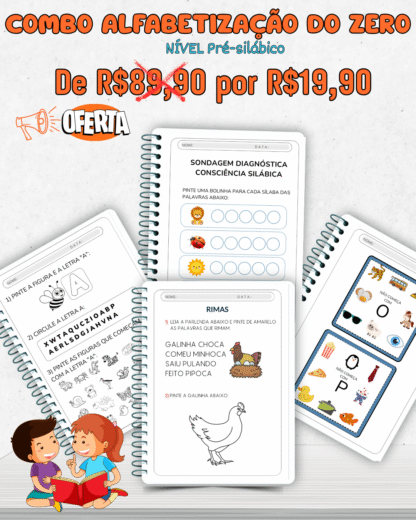 Combo Alfabetização do Zero Nível Pré- Silábico