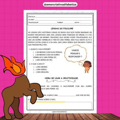 Sequência Didática Folclore + brinde projeto e interpretação - Imagem 6
