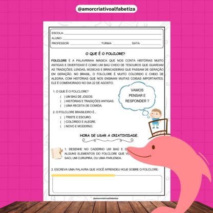 Sequência Didática Folclore + brinde projeto e interpretação - Imagem 5