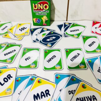 UNO DAS PALAVRAS SIMPLES E COMPLEXAS - Alfabetização divertida, prática e cheia de aprendizado