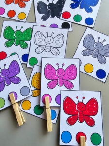 Cores Jogo borboleta