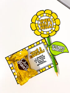 Lembrancinha Lápis Girassol