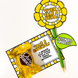 Lembrancinha Lápis Girassol