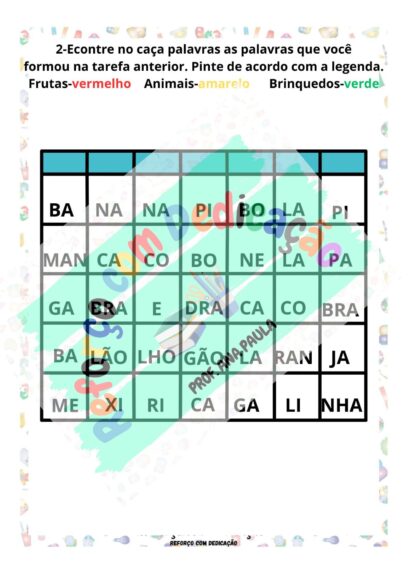 Atividade descobrindo palavras. - Imagem 3