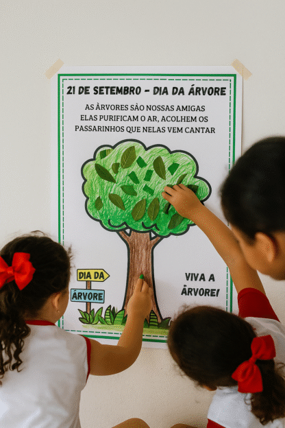 Cartaz interativo dia da árvore