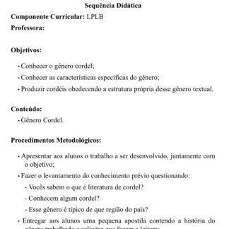 CORDEL - Sequência didática