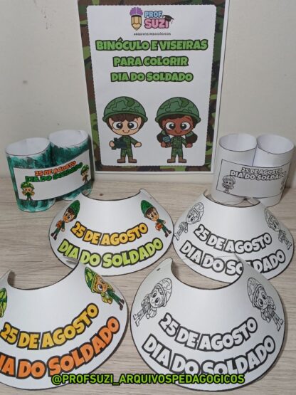MINI KIT VISEIRAS E BINÓCULO PARA COLORIR DIA DO SOLDADO