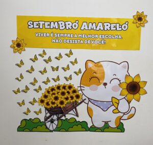 Painel Setembro Amarelo + Cartão Porta Bis – Conscientização e Valorização da Vida