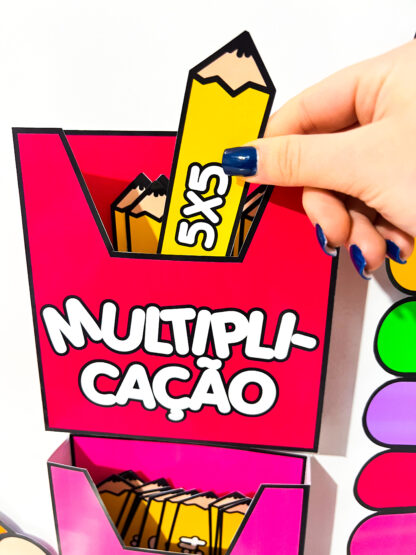 Cantinho da Matemática Atividades de Matemática para Sala de Aula – Cantinho com Fichas de Adição, Subtração, Multiplicação e Divisão 🧮🎯 - Imagem 8