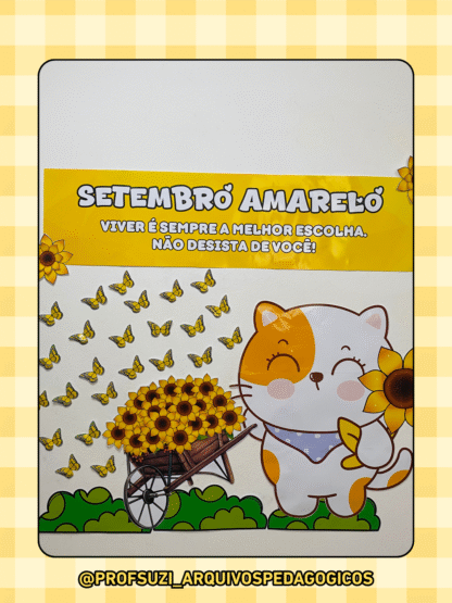 Painel Setembro Amarelo + Cartão Porta-Bis
