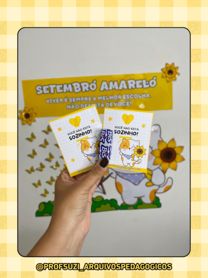 Painel Setembro Amarelo + Cartão Porta-Bis - Imagem 6