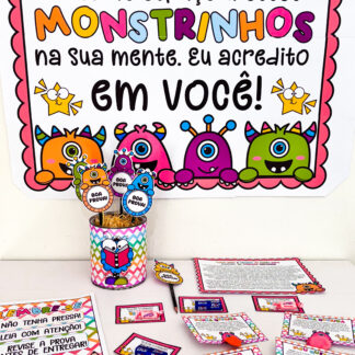 Kit Semana de Provas Tema Monstrinhos