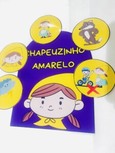 Luva chapeuzinho amarelo