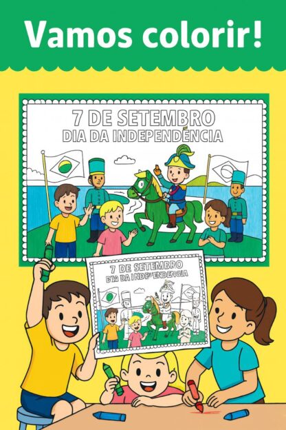 Painel Independência para Colorir