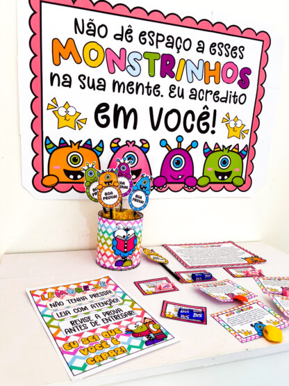 Kit Semana de Provas Tema Monstrinhos - Imagem 3