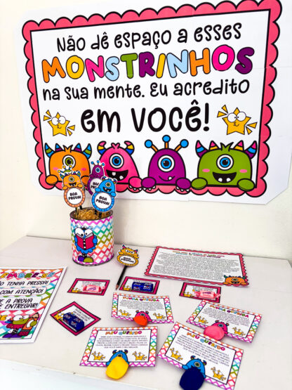 Kit Semana de Provas Tema Monstrinhos - Imagem 5