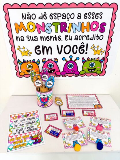 Kit Semana de Provas Tema Monstrinhos