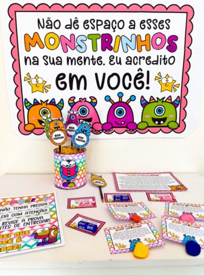Kit Semana de Provas Tema Monstrinhos - Imagem 2