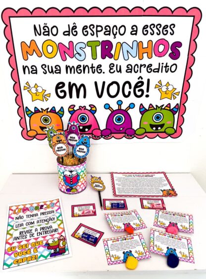 Kit Semana de Provas Tema Monstrinhos - Imagem 7