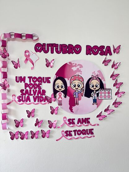 Painel Outubro Rosa: A Beleza do Cuidado e da Prevenção