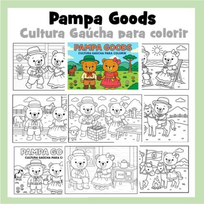 Pampa Goods - Cultura Gaúcha para Colorir (Dia da Revolução Farroupilha)