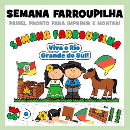 Painel Semana Farroupilha (Dia do Gaúcho - Revolução - Cultura)